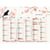 Calendrier semestriel Exacompta - 55 x 40,5 cm - Sapporo