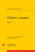 Théâtre complet Tome 1