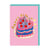 Carte de vœux Ohh Deer - Happy birthday gâteau coeur