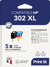 Pack de 2 cartouches d'encre Print3E - compatibles HP 302 XL - Noir, Couleur