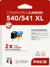 Pack de 2 cartouches d'encre Print3E - compatibles Canon PG-540 XL / CL-541 XL - Noir, Couleur