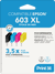 Pack de 4 cartouches d'encre Print3E - compatibles Epson 603 XL - Noir, Cyan, Magenta, Jaune