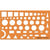 Normographe pochoir - Plastique - Maped - Technic