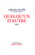 Quelqu'un d'autre - Récit pour un film imaginaire