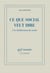 Ce que social veut dire Tome 1 - le déchirement du social