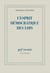 L'esprit démocratique des lois