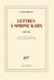 Lettres à Simone Kahn - 1920-1960