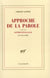 Approche de la parole - apprentissage