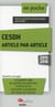 CESDH article par article 2015-2016