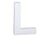 Lettre L majuscule - carton blanc - 12 cm