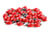50 coccinelles en bois peint 1 cm - rouge - Créalia