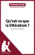 Qu'est-ce que la littérature? de Jean-Paul Sartre (Fiche de lecture) - Analyse complète et résumé détaillé de l'oeuvre