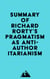 Summary of Richard Rorty's Pragmatism as Anti-Authoritarianism