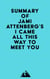 Summary of Jami Attenberg's I Came All This Way to Meet You