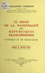 Le droit de la nationalité des républiques francophones d'Afrique et de Madagascar