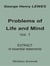 Problems of Life and Mind - Volume 1 - 1874 - Extract of essential statements