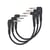 3 câbles Planet Waves Patch classics coudés - 15 cm