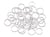 50 jonctions anneau double de 10 mm - Argent - Créalia
