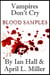 Vampires Don't Cry: Blood Samples