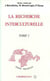 La recherche interculturelle - Tome 1