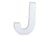 Lettre J majuscule - carton blanc - 12 cm