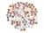 100 perles de bois rondes 10 mm Créalia - Corail