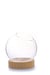 Vase globe sur socle en bois - 20 cm