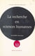 La recherche en sciences humaines
