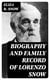 Biography and Family Record of Lorenzo Snow - One of the Twelve Apostles of the Church of Jesus Christ of Latter-day Saints