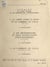 La limite entre le Sinien et le Cambrien en U.R.S.S. (1) - Suivi de Les Archaeocyatha et leur signification stratigraphique (2). Suivi de Le Cambrien en URSS (3)