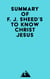 Summary of F. J. Sheed's To Know Christ Jesus
