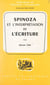 Spinoza et l'interprétation de l'Écriture