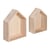 2 étagères maisons - 14x10x4 cm et 12,5x8,5x4 cm