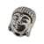 2 perles Bouddha - acier inoxydable