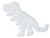 Plaque "dinosaure" pour perles Hama - 5 mm - 142 picots