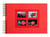 Album photos à spirales 50 pages noires Passion - 32X22 cm - rouge