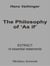 The Philosophy of 'As if' - Extract of essential statements