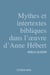 Mythes et intertextes bibliques dans l'œuvre d'Anne Hébert