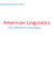 American linguistics - From Whitney to Greenberg