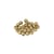 12 perles en bois - paillette or - 0,8 cm