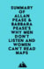 Summary of Allan Pease & Barbara Pease's Why Men Don't Listen and Women Can't Read Maps