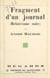 Fragment d'un journal, août-septembre 1930 - Relativisme suite