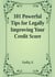 101 Powerful Tips For Legally Improving Your Credit Score