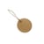 Lot de 25 étiquettes kraft rondes 6 cm avec œillet doré et ficelle 5 m - Créalia