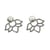 Boucles d'oreilles perles Agate crazy lace et lotus métal argenté