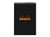 Bloc-notes à spirales - Format A5 14.8 x 21 cm - Rhodia - 160 pages petits carreaux - Noir