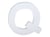 Lettre Q majuscule - carton blanc - 12 cm