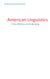 American linguistics - From Whitney to Greenberg