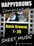 Happydrums Compilation "Basic Grooves 1-20" - Drum Set Examples with Sheet Music & Online Videos + Bonus