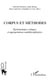 Corpus et méthodes - Epistémologies critiques et appropriations multidisciplinaires